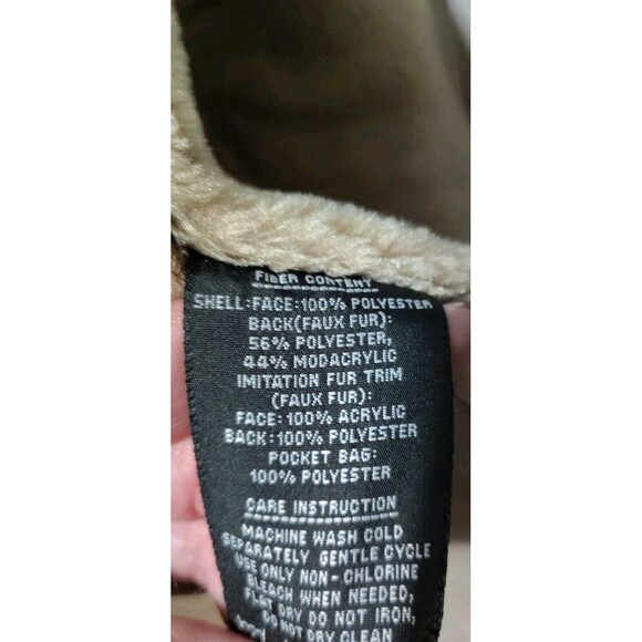 Braetan Jacket Camel Faux Suede Round Collar Faux Fur Lined Pockets Plus Sz30/32 - Picture 12 of 13